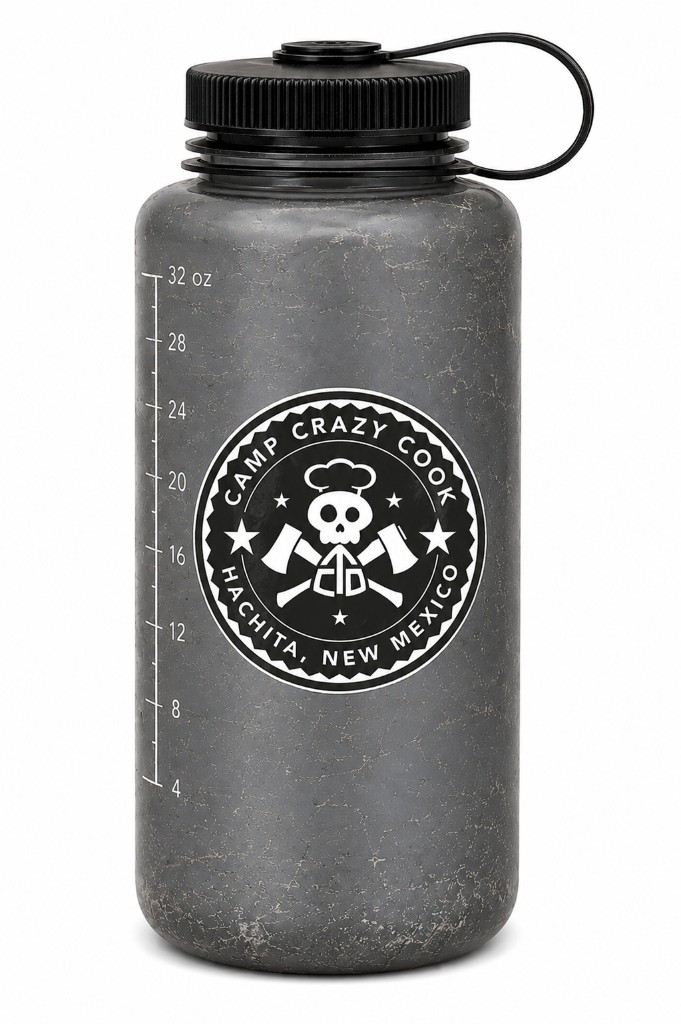Camp Crazy Cook branded Nalgene water bottle