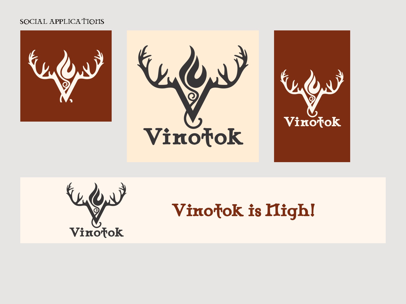Brand system applied to social templates