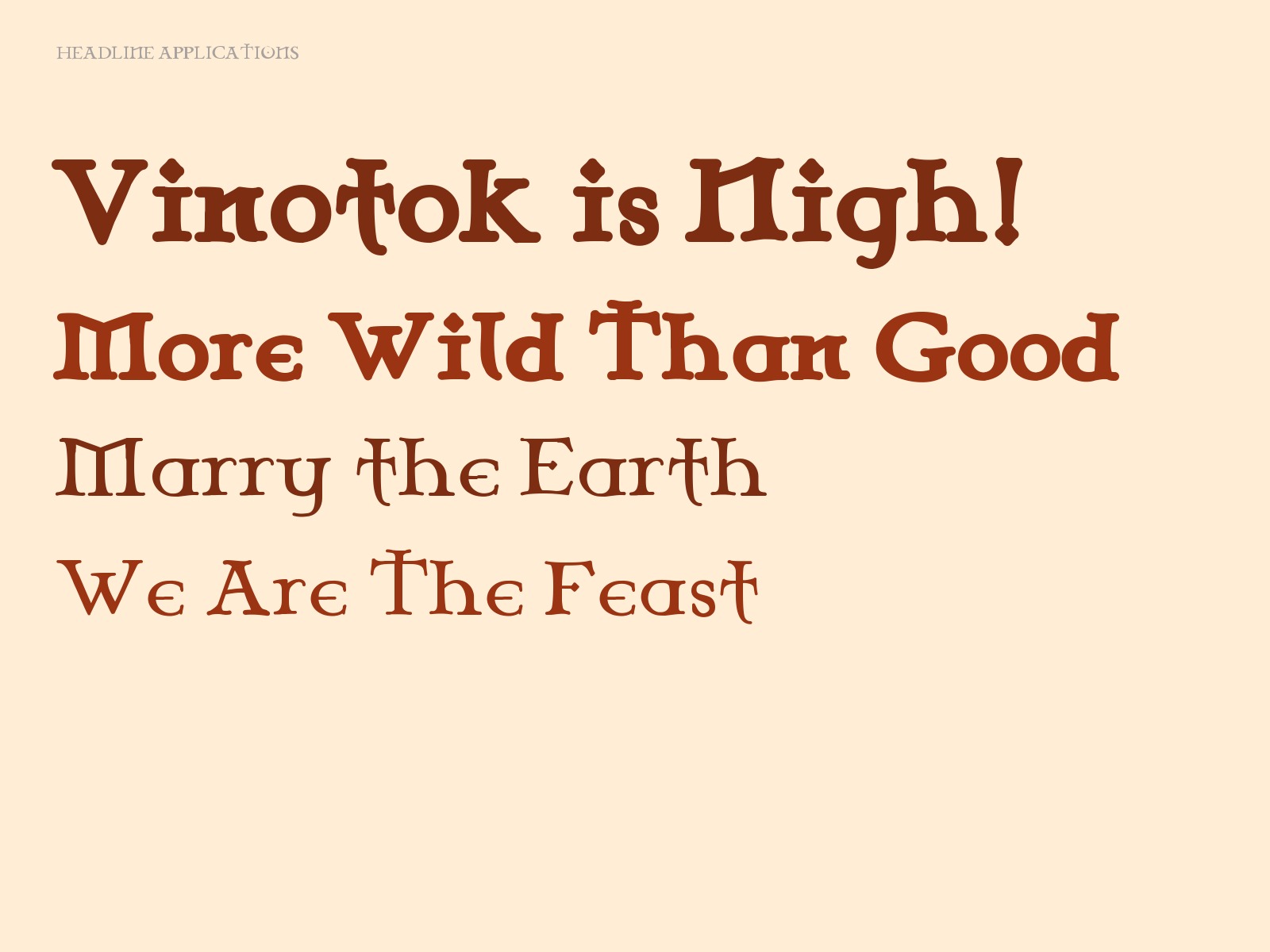 Typeface in campaign headlines